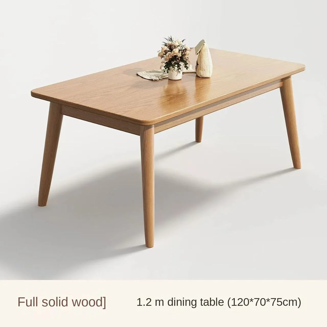 Solid wood dining table modern home rectangular dining table Japanese style dining table small apartment simple