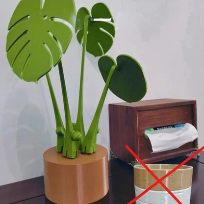 Monstera coaster plant turtle bamboo coaster plant with magnet 3D printing cross-border explosion