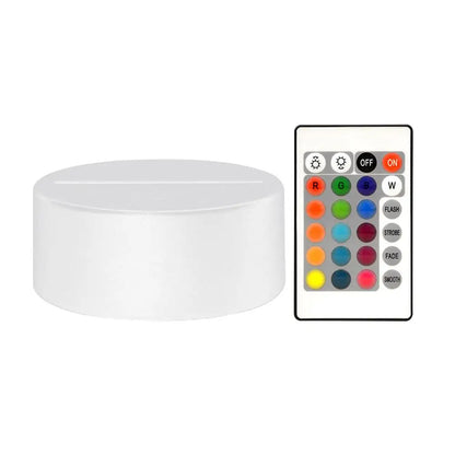 3D LED Light Base 7/16 Colors Acrylic Lamp Display Stand with Remote Control/Touch Anime Lamp Holder Acrylic Light Board Base