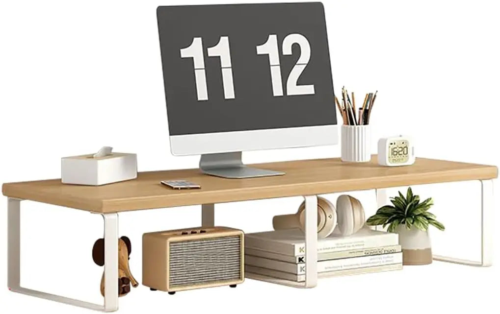 Computer Monitor Stand|Ergonomic Desk Riser|Sturdy Desktop Organizer Shelf|Multi-Purpose  Storage Accessories(19.6x7.8x3.1in)