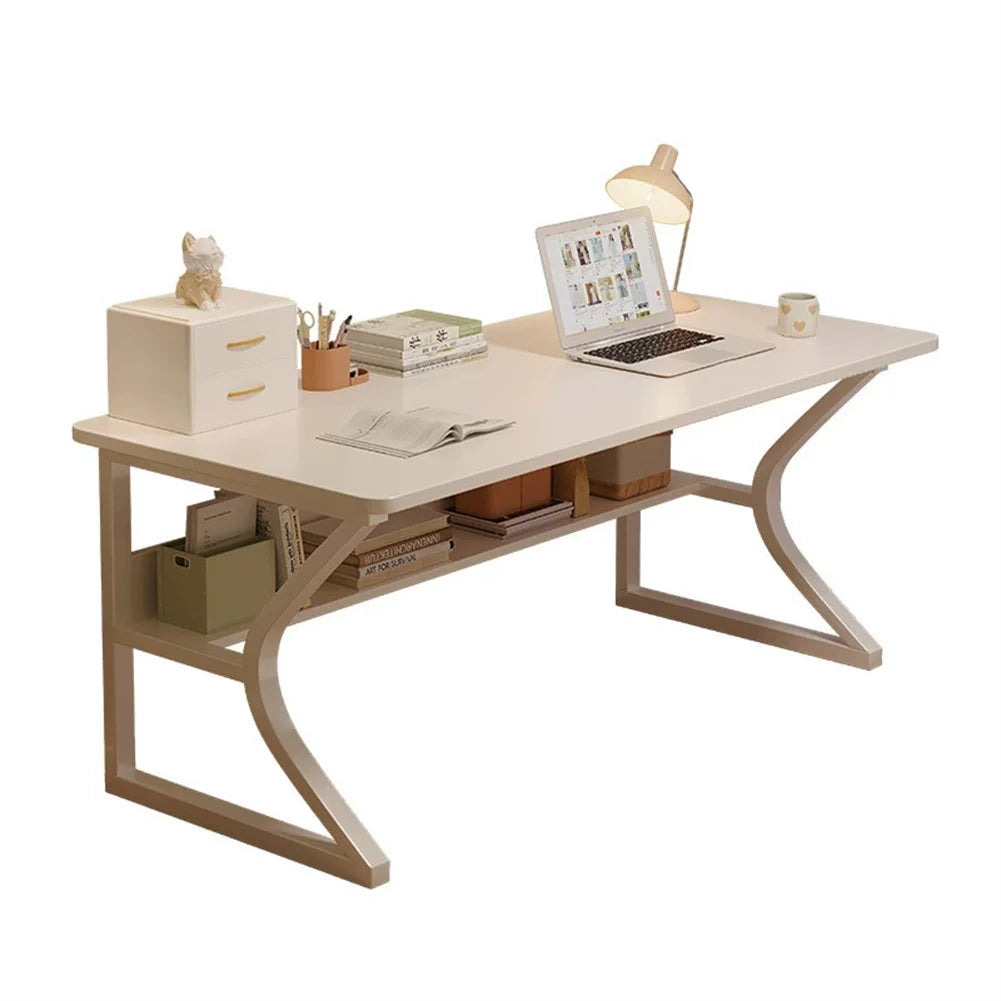 80x50x75cm Modern Large Home Office Desk,Simple Executive Writing Table with Storage,Metal Wooden Study Work PC Gaming Table