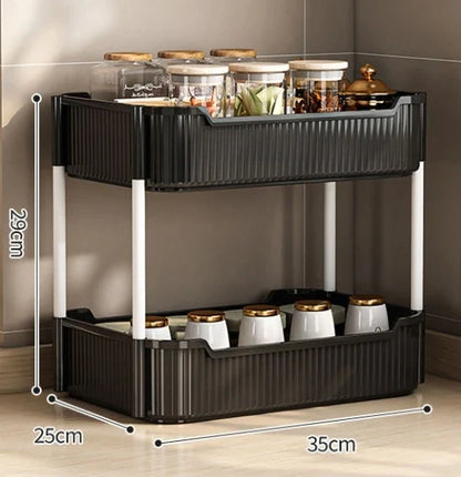 Mobile Storage Rack Trolley Kitchen Bathroom Bedroom Multi Storey Snacks Storage Rack with Wheels Organizer Home Accessories