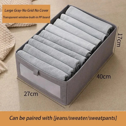 1pcs Visible Wardrobe Storage Organizers Cabinet Drawer Clothes Storage Box for T-Shirts Jeans Underwear Pants Organizer Box