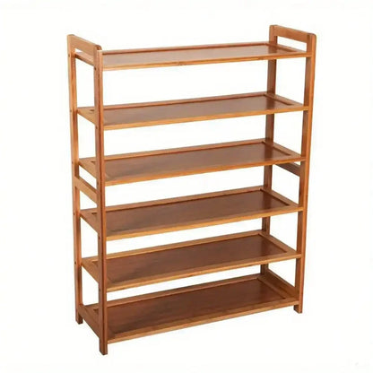 6 Tier Shoe Rack Entryway Shoe Shelf Holder Storage Organizer  Natural  Color