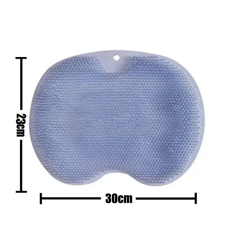 Silicone Rub Back Brush Bathroom Non-slip Wash Foot Pad Massage Shower Mat with Sucker Bath Massage Foot Exfoliating Brush Pad