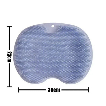 Silicone Rub Back Brush Bathroom Non-slip Wash Foot Pad Massage Shower Mat with Sucker Bath Massage Foot Exfoliating Brush Pad