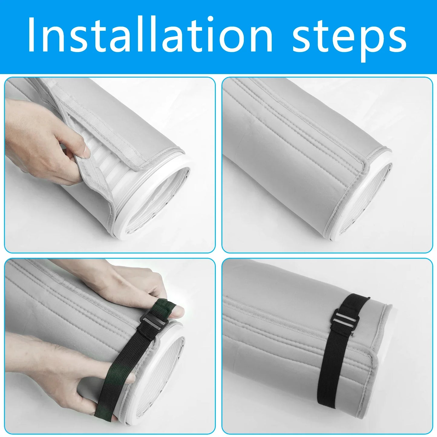 Air Conditioner Hose Protection Cover Insulated AC Hose Duct Vent Cover Easy Installation for Most 5inch to 5.9inch Exhaust Hose