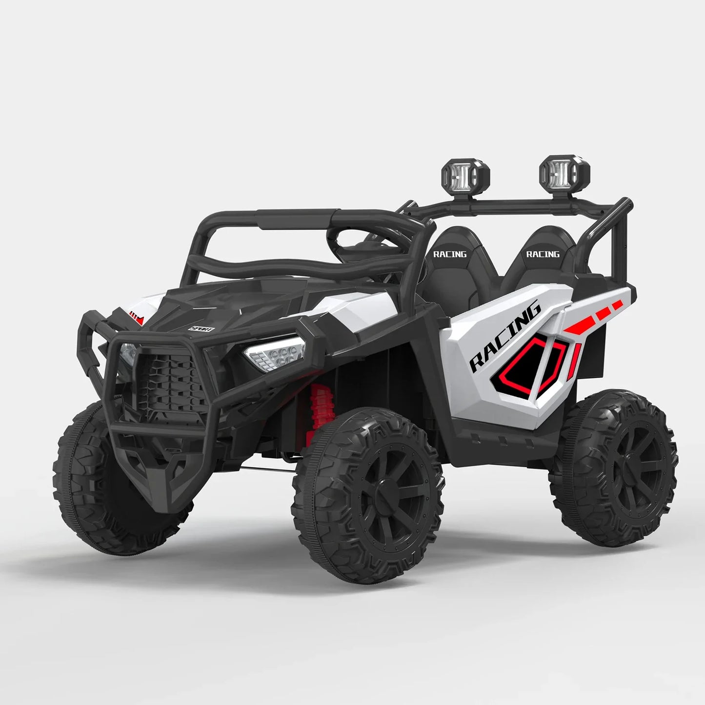 24V 2 Seater Ride On Car Electric UTV Car with Remote Control,4-Wheeler Suspension,Soft Start,3 Speeds,Led Lights,Bluetooth,3-8Y