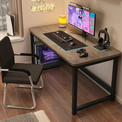 Ergonomic Computer Desk Gaming Desk Folding Adjustable Height Office Study Table Space Saving L Shaped Small Room Furniture