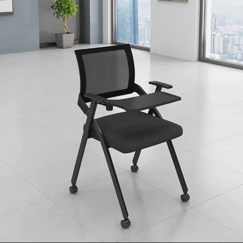 Folding training chair with desk board, foldable writing board, office meeting room, integrated table and chairs, conference