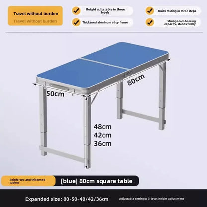 Folding table stall folding outdoor portable lifting work table camping picnic night market folding table and chairs