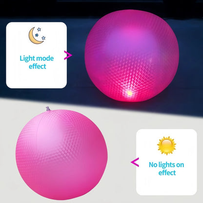 Pool Infaltable Ball - 1 Pack Light Up Beach Balls 8 Light Modes, Pool Beach Games Balls for Outdoor or Indoor Activities