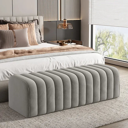 Bed end stool, bed bed, sofa, bedroom, simple long strip shoe changing stool, dressing room, design sense, sofa stool