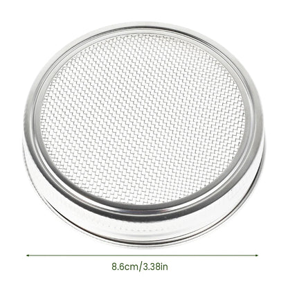 1/2 Pcs Seed Sprouter Germination Cover Stainless Steel Seed Sprout Can Lid Washable Wide Mouth Mason Jars Screen for Grow Bean