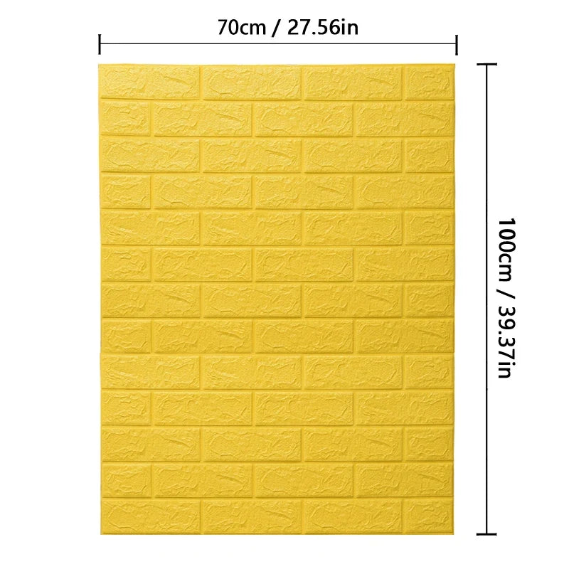70cmx1/2/3/5/10m 3D Paper Wall Adhesive Living Room PVC Self-adhesive Panels Home Decoration Wallpapers Waterproof Wall Stickers