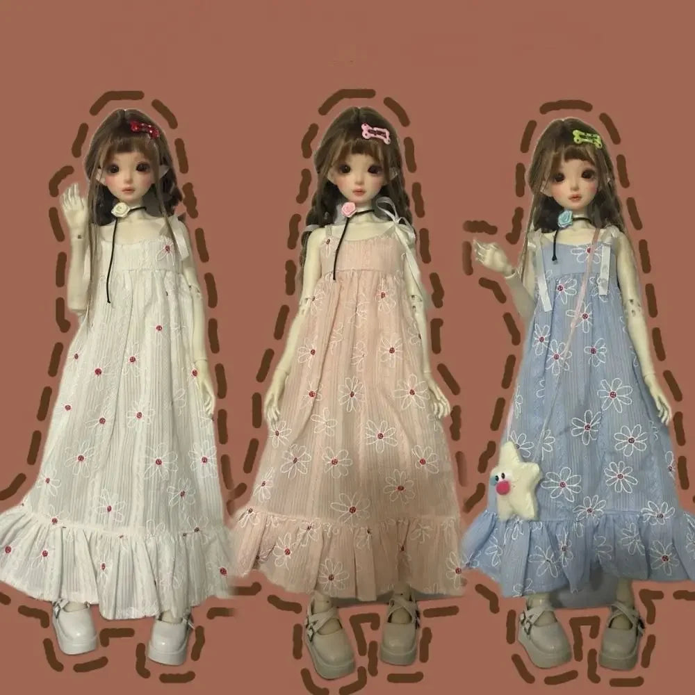 Handmake Doll Dresses Pajamas Mini Fashion Doll Princess Long Skirt DIY Accessories for 1/3 1/4 1/6 BJD 30/45/60cm Dolls