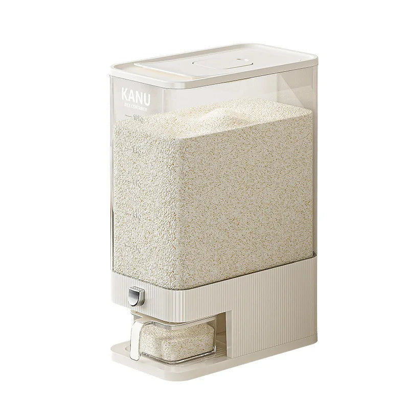 High-end pressing rice bucket, insect-proof and moisture-proof sealing, household food-grade rice box, flour storage container