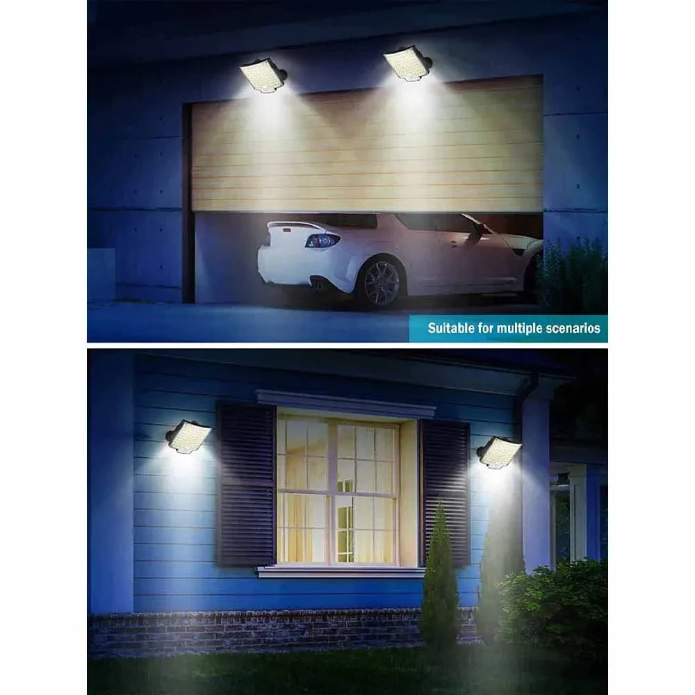 106LED Solar Light Outdoor Waterproof with Motion Sensor Floodlight Remote Control 3 Modes for Patio Garage Backyard Solar Lamp