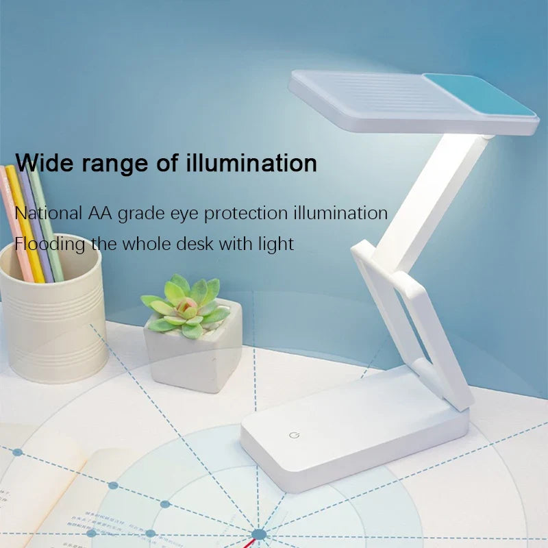 Folding LED Desk Lamp Rechargeable Battery  Specific Eye Protector Dormitory Portable Large Table Lamp CapacityLed Night Lights