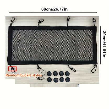 Under Desk Cable Management Net - 8-Hole Socket Mesh Organizer with Elastic Edge, Flexible Wire Hider for Office & Home