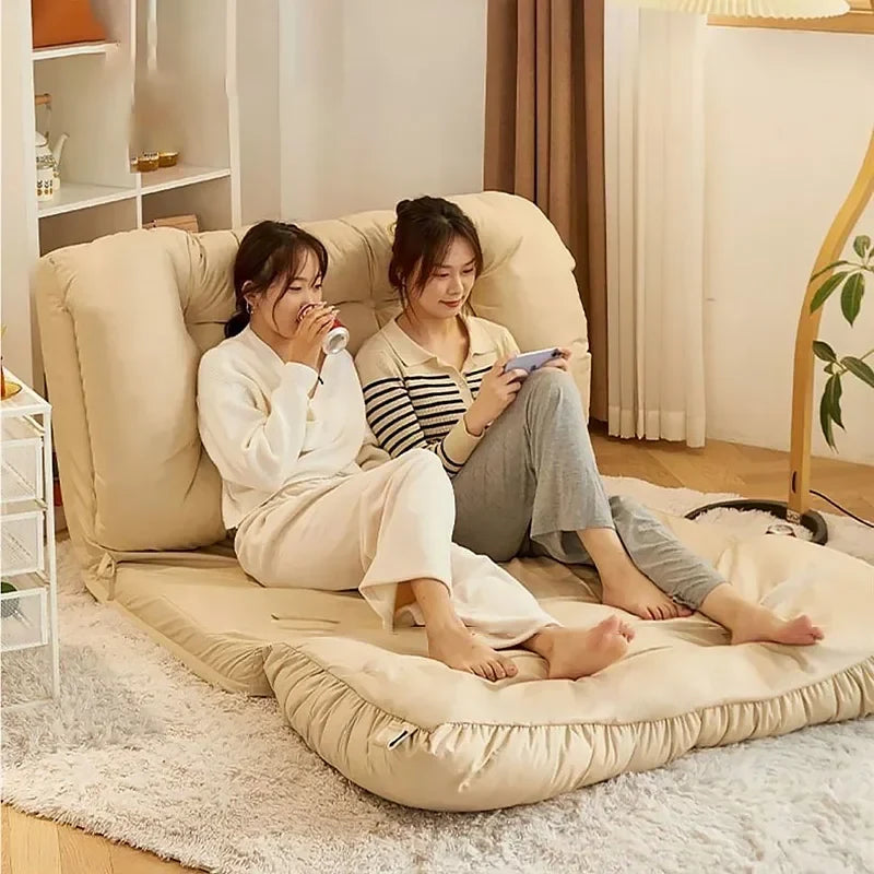 Foldable Lazy Sofa Bedroom Tatami Sets Bed Back Balcony Large Chair Foldable Chair Lounge Sofa Living Room Single Recliner 2025