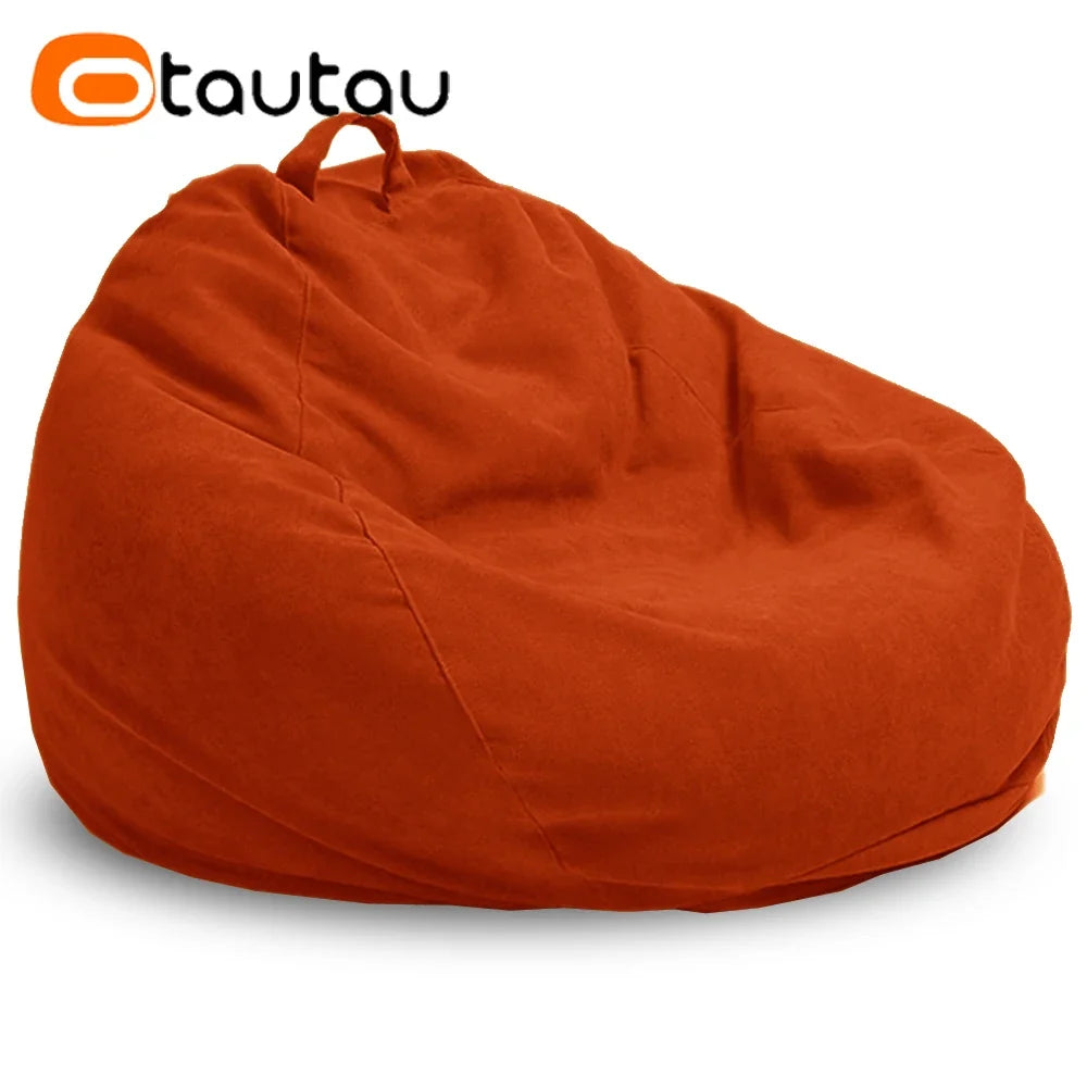 OTAUTAU Thick Waterproof Cotton Bean Bag Cover Without Filler Outdoor Pouf Chair Beanbag Puff Sofa Lounge Recliner Sac DD023