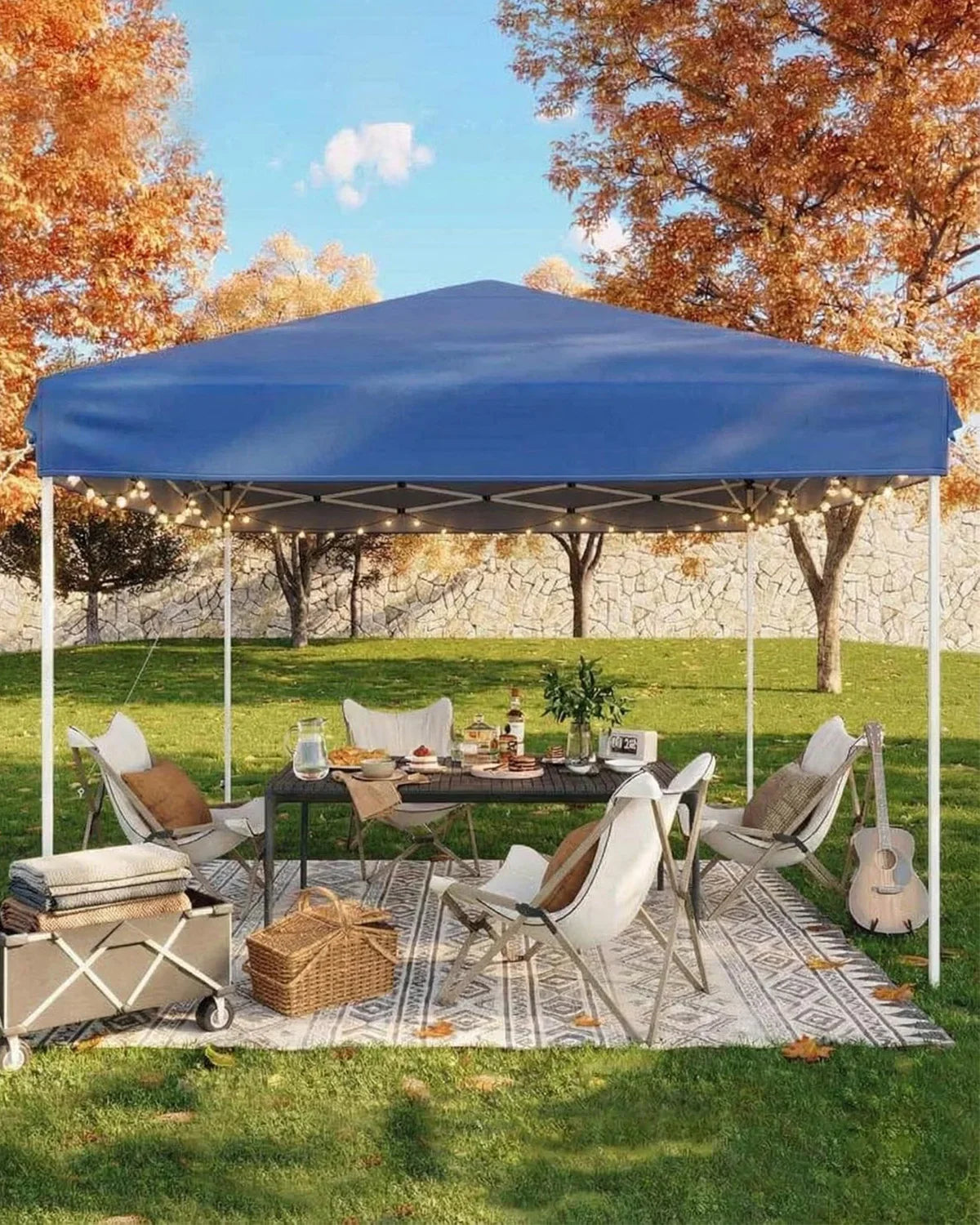 10x10ft Pop Up Canopy Tent, Outdoor Instant Shelter UV Protection Waterproof Sun Shade With Sandbags Carry Bag For Patio Party