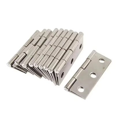 10pcs Stainless Steel Door Hinges Cabinet Doors Windows Wooden Box Flat Hinge Home Furniture Hardware Accessories Escritorio