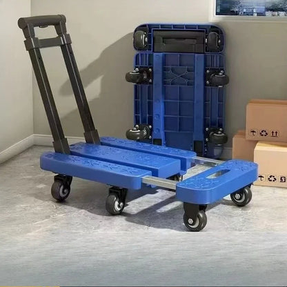 Folding Garden Wagon Heavy Duty Collapsible Utility Cart Portable Foldable Hand Truck Quiet Wheels All Terrain Grocery Camping