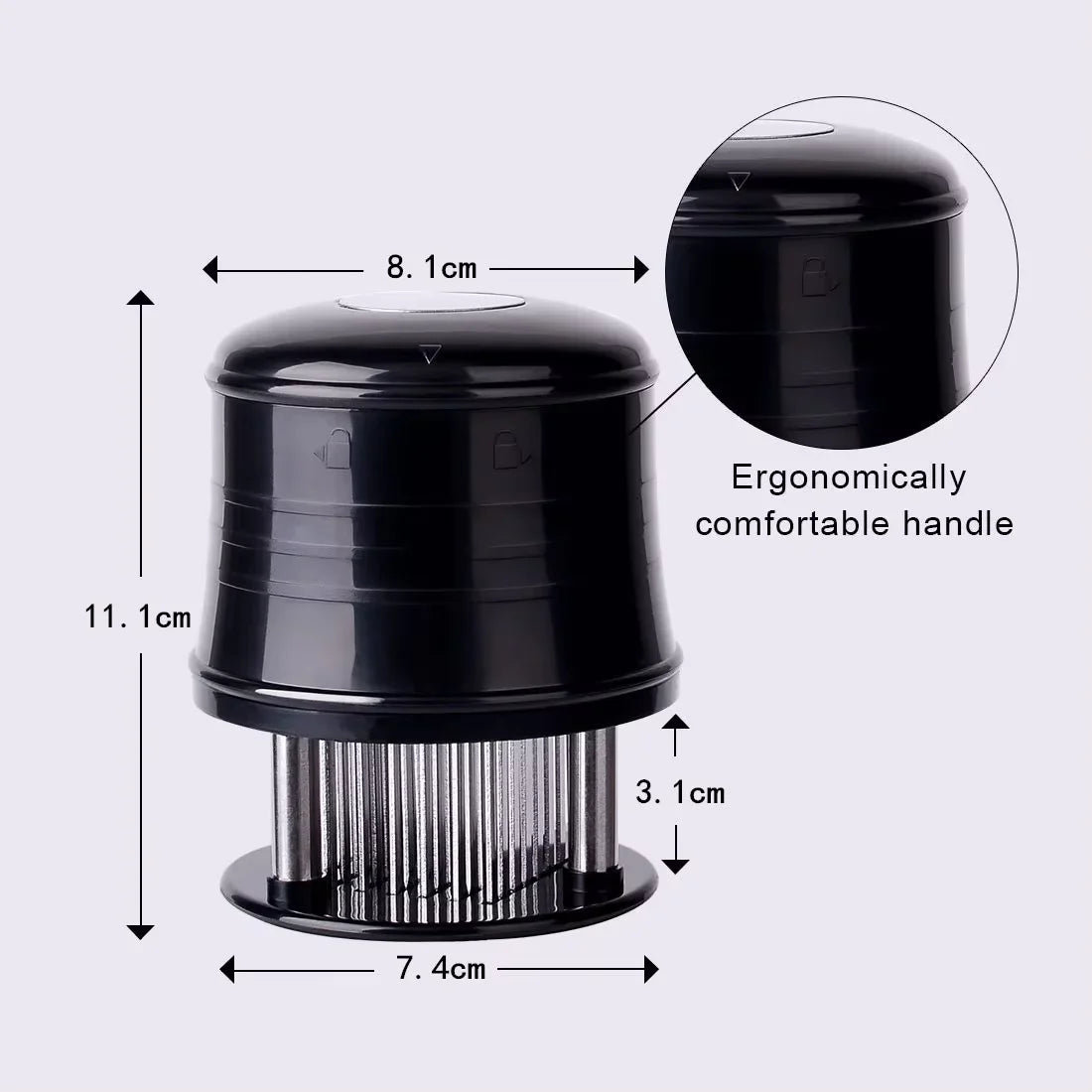 56 Ultra Sharp Blades Needle Meat Tenderizer Stainless Steel Meat Beaf Steak Tenderizer Tool With Safety Lock YY034