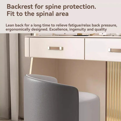 Nordic Makeup Stools, Household Bedroom Makeup Stools, Minimalist Modern Dressing Table Stools, Backrests, Shoe Changing Stools