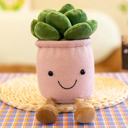 Halloween Christmas Creative Simulation Plants  Succulent Plush Greenery Ornaments Catching Machine Rag Dolls Home Accessories