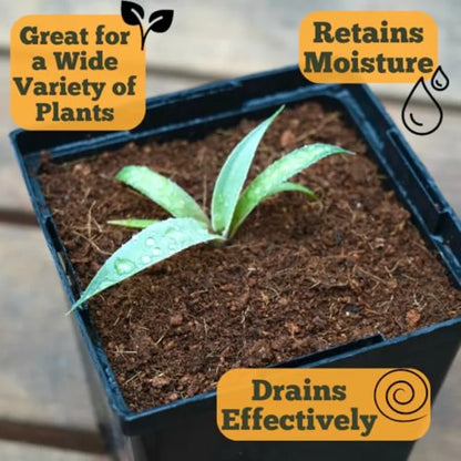 Happy Trees Coco Coir Loose Coconut Fiber Growing Medium Potting Mix Seed-Starting Premium Quality Triple-Washed for Low Salt/E