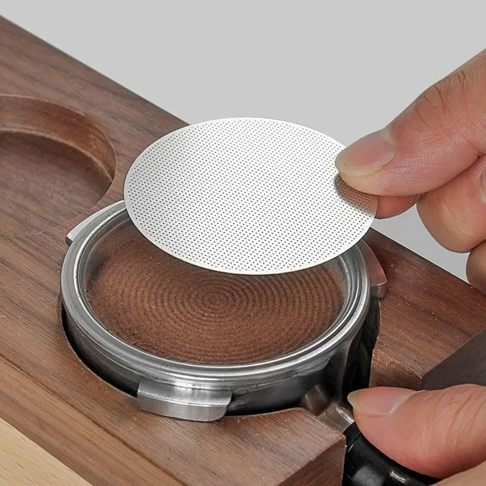 Stainless Steel Secondary Water Distribution Screen Coffee Machine Portafilter Basket Sintered  Uniform Extraction Filter Plate