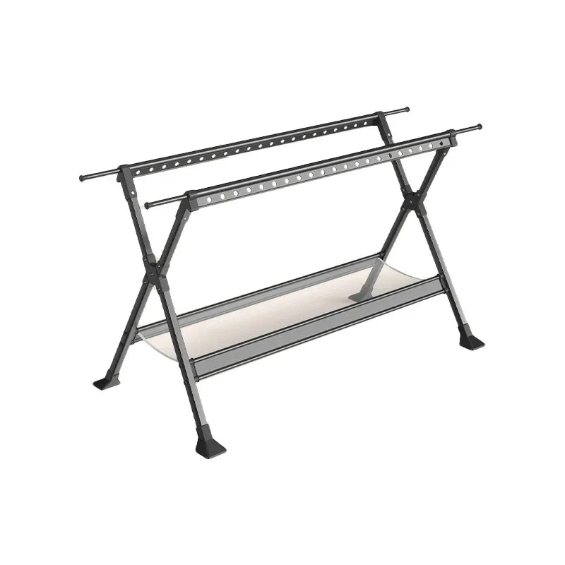 Floor-to-ceiling drying rack Aluminum alloy outdoor foldable free installation drying rack Children's clothing drying rack