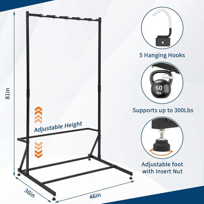 Freestanding 5 Bike Storage Bike Rack Garage Floor Stand Height Adjustable for Backyards Basements Storefronts Workplaces