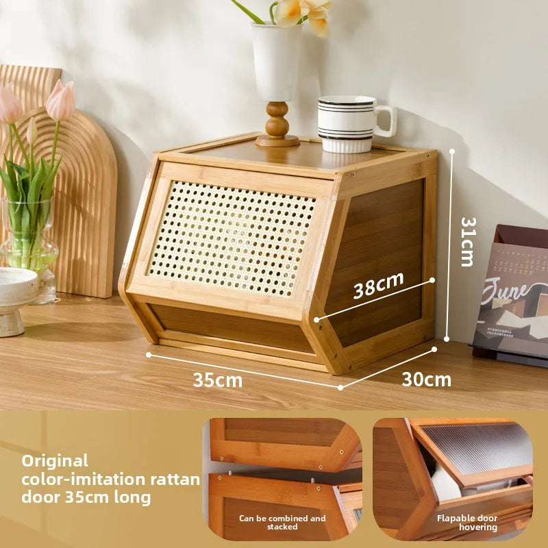 Multi functional stackable storage cabinet with lid, miscellaneous storage box, household storage box, bedside cabinet