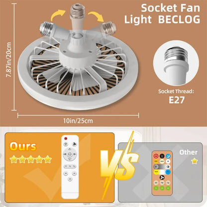 Modern ceiling fan with light LED Fan Light E27 Screw Fan Light Remote Control Light Fan Ceiling Room decoration AC85-260V