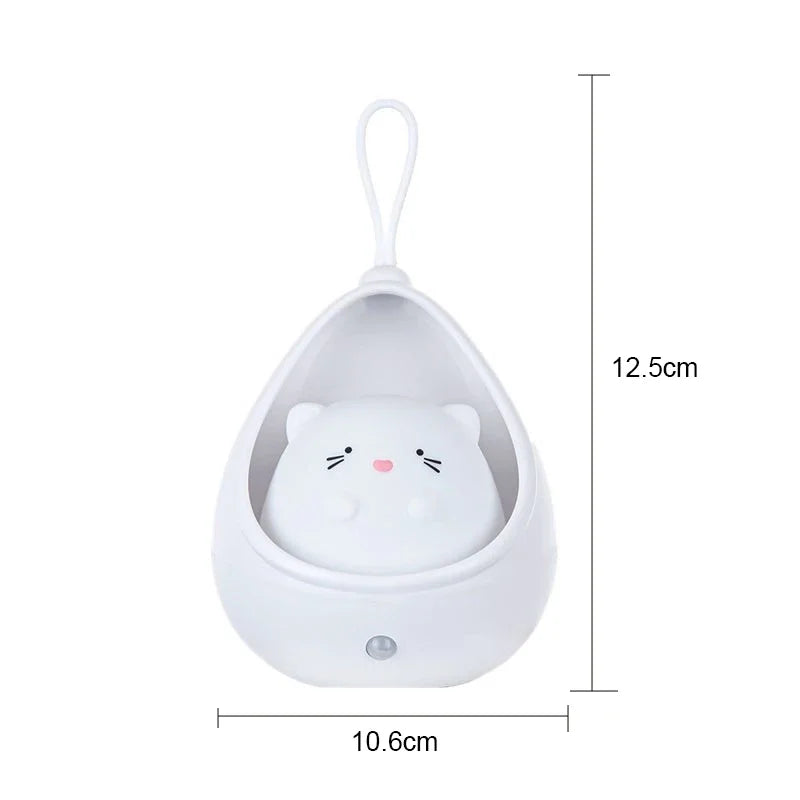 LED Night Light Intelligent Human Sensing USB Rechargeable Sleep Light Bedroom Bedside Corridor Desktop Decoration Table Lamp