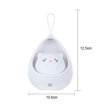 LED Night Light Intelligent Human Sensing USB Rechargeable Sleep Light Bedroom Bedside Corridor Desktop Decoration Table Lamp