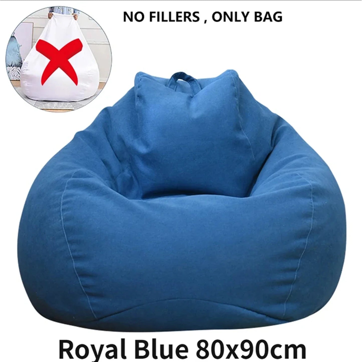 Lazy Sofas Cover Large Bean Bag Cover Without Filler And Sofa Inner Liner Living Room Home Tatami Lounger Comfortable Seat Cover