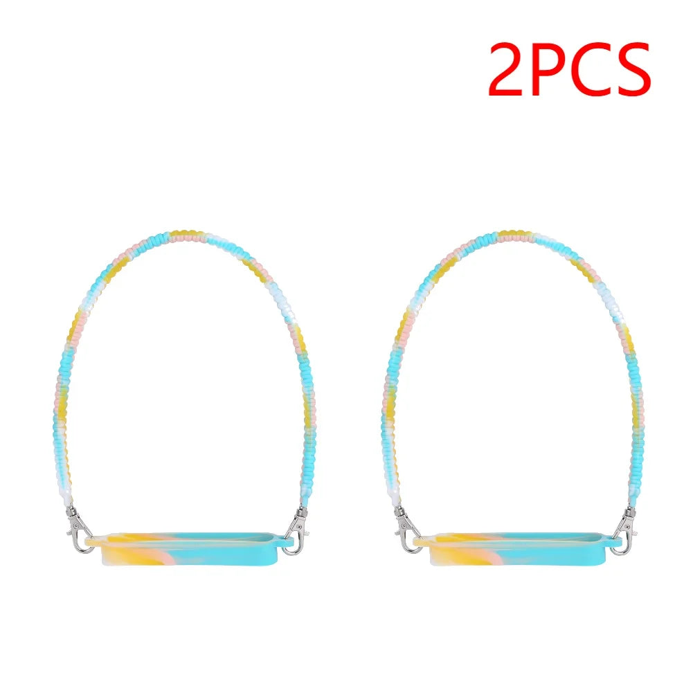 Soft Silicone Water Bottle Handle Silicone Portable Thermo Bottle Sling Carrier Holder With Strap for  Stanley Cup Accessories