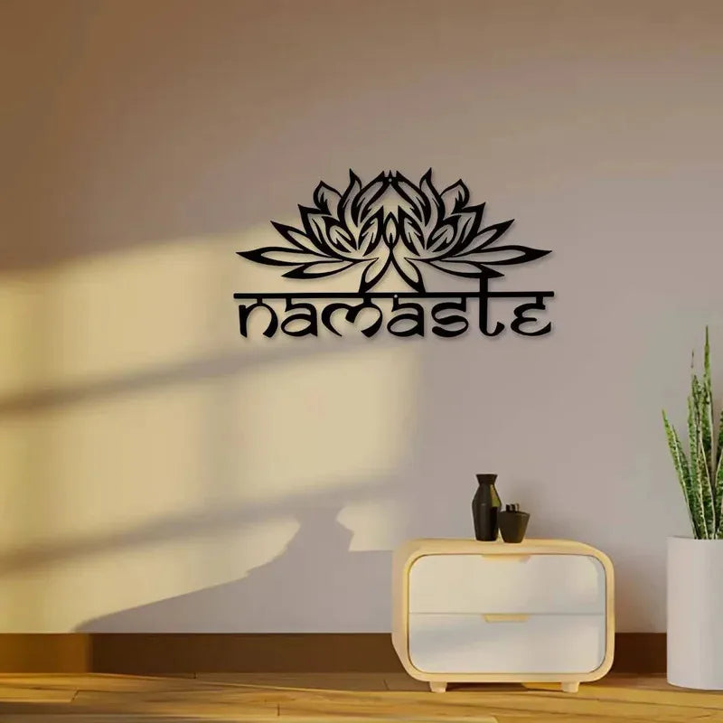 Namaste Metal Yoga Sculpture - Stunning Versatile Indoor & Outdoor Decor, No Electricity Required, Durable, Weather-Resistant
