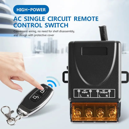 Universal Remote Control Switch 433mhz Wireless Switch AC 220V 30A Relay and On Off Transmitter for Light Lamp Water Pump Door