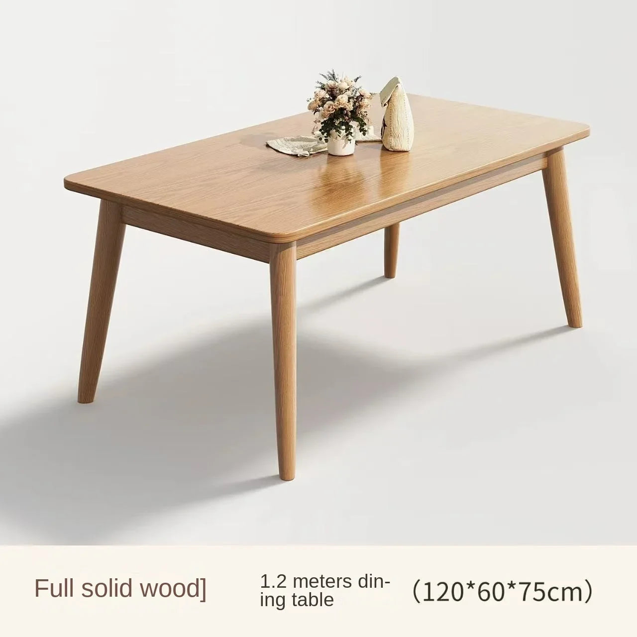 Solid wood dining table modern home rectangular dining table Japanese style dining table small apartment simple