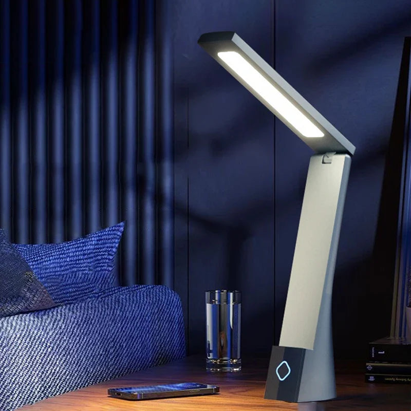 Led Desk Lamp Charging And Plugging Foldable Table Lights Eye Protection Learning Desk Lamp Bedroom Bedside Desk LightingFixture
