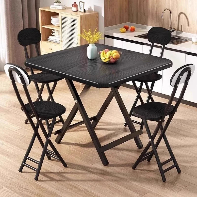 Folding Dining Table Portable 80X80Cm Compact Square Lightweight Carry Handle Easy Setup Small Apartment Home Office Camping