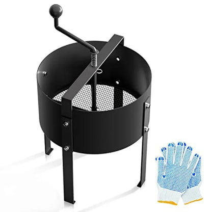 Rotary Soil Sifter Compost Sieve Garden Potting Sifting Mesh Rock Sand Dirt Sieve 13" Sifting Filter with 1/5 Inch Mesh Sifting