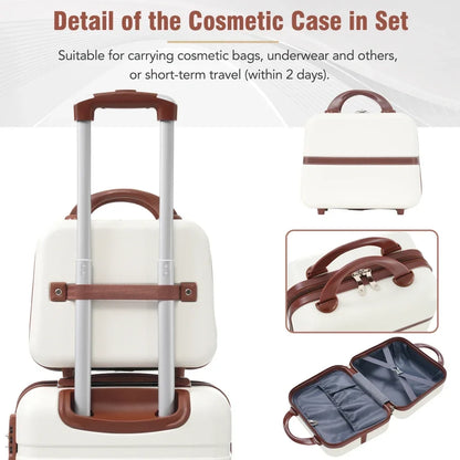 3 Piece Hardshell Luggage Set 20/28 Inch with Cosmetic Case Lightweight Spinner Suitcase TSA Lock Travel Luggage