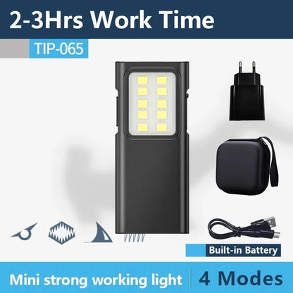 EDC Flashlight Keychain Light  Super Bright With Pen Clip Mini LED Flashlight, USB Charging Port Emergency Work Camping Light